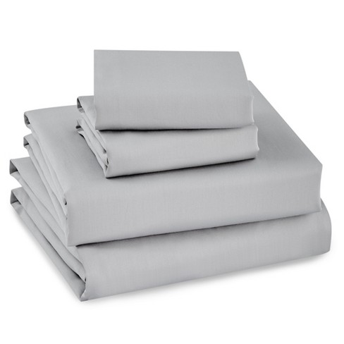 Grey Sateen Twin-XL 3pc Sheet Set - Levtex Home - image 1 of 4