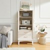 Vintage Tall Storage Cabinet with Drawers & Adjustable Shelves, 53.5"H Modern Accent Cabinet  for Entryway Living Room-3irtyhousy - 3 of 4
