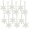 YOOCOZZ  Trendy Christmas Decoration 12 Set  - 9.8x4.7" Unique Iron Snowflake Ornament, Hanging Home Decor Accents for Christmas Tree - 2 of 4