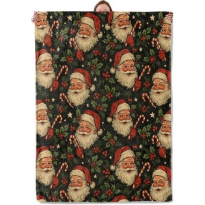 Lomsoe Santa Claus Blanket Gifts for Women Adults Girls Kids, Cute Santa Claus with Candy Cane Flannel Blankets for Bedroom, Camping, Couch - 1 of 3