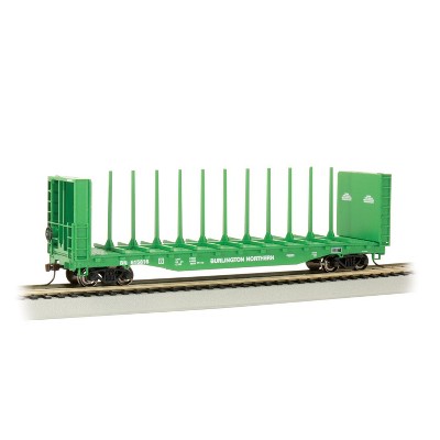 Bachmann Trains 12903 Burlington Northern 52 Foot Center Beam Flatcar HO Scale 1:87 Metal Wheels Model Train w/ E-Z Mate Couplers and Authentic Detail