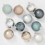 50ct Shatter-Resistant Round Christmas Tree Ornament Set - Wondershop™