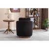 CAVINAS Boucle Swivel Accent Chair with Ergonomic Design and Solid Wood Base, 360-Degree Rotating Comfy Armchair - 2 of 4