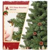 ZACHVO 7ft Unlit Christmas Tree with 1248 Branches, 44 Pinecones, Metal Stand, Flame-Retardant PVC, Easy 3-Section Assembly, 48 inches Base - 4 of 4