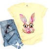Bunny Face Textured Paint - Women's Garment Dyed Graphic T-Shirt - 2 of 4