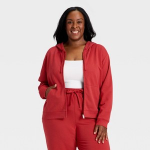 Women's Fleece Zip-Up Sweatshirt - Auden™ - 1 of 3