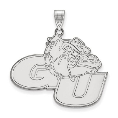 Black Bow Jewelry 10k White Gold Gonzaga Bulldogs NCAA Extra Large Pendant