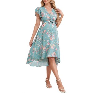 women's formal midi dress with sleeves DaisySilk Womens Crew Neck Pleated 3/4 Sleeve Silk Maxi Dress Rose Pink / XL