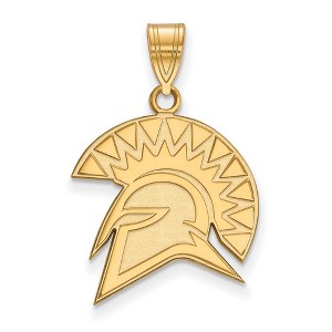 Black Bow Jewelry 14k Yellow Gold Plated Sterling Silver San Jose State Spartans NCAA Large Pendant - 1 of 3