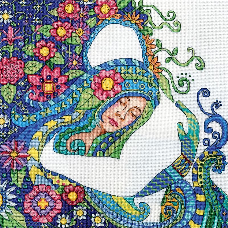 Design Works Counted Cross Stitch Kit 12"X12"-The Embrace (14 Count), 2 of 3