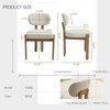NicBex  Set of 2 Modern Wooden Dining Chairs,Upholstered Farmhouse Dinner Chair with Ergonomic Backrest for Kitchen,Living Room - 3 of 4