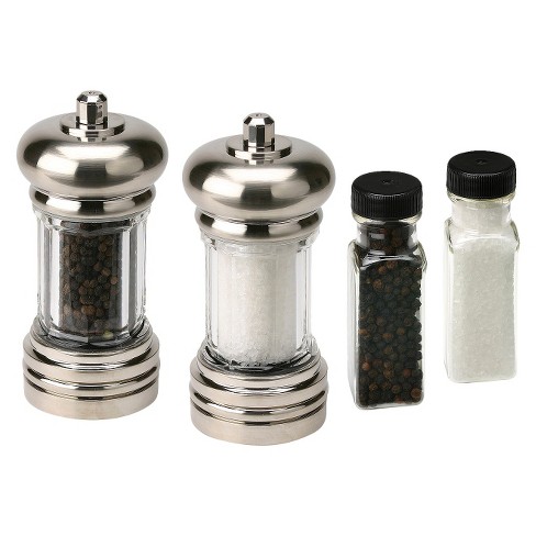 Willow & Everett Salt and Pepper Grinder Set, Stainless Steel