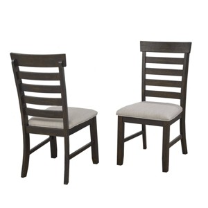 Brassex Set of 2 Ediva Dining Chairs Espresso - 1 of 4