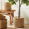 Plum & Post Abaca French Braid Storage Baskets Round Set Of 2 - 2 of 4