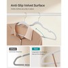 Velvet Hangers 60 Pack, Non-Slip Clothes Hangers with Shoulder Notches, Pants Bar, 360° Swivel Hook, Space-Saving, for Closet - 3 of 4
