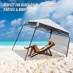 EAGLE PEAK 8x8ft Pop Up Canopy with Sidewall, 8x8 Base 6x6 Top - 1 of 4