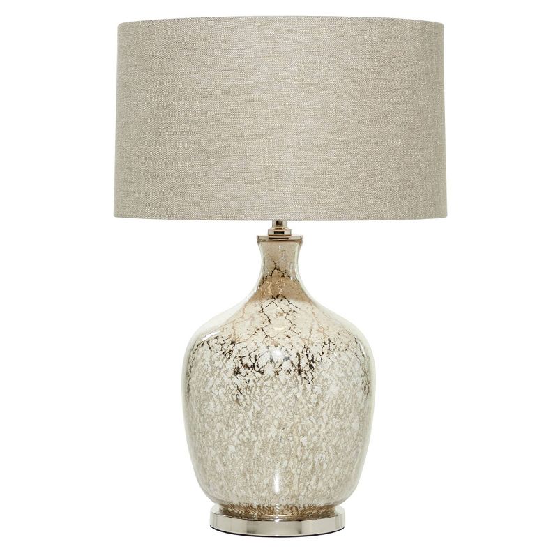 Glam Glass Table Lamp with Faux Mercury Glass Finish Silver - Olivia &#38; May, 1 of 24