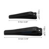 Unique Bargains 2pcs Nail Clipper Set for Nail Care for Travel or Home Black Stainless Steel - 4 of 4