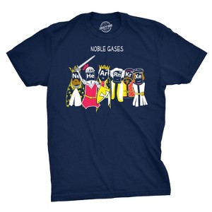 Mens Noble Gases Science T Shirt Funny Periodic Table Nerdy Graphic Tee Geeks - Crazy Dog Men's T Shirt - 1 of 4