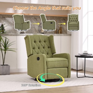 MOONMISS Rocking Recliner Chair,360 Degree Swivel Nursery Rocking Chair,Glider Chair - 1 of 4