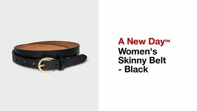 Women's Skinny Belt - A New Day Black : Target