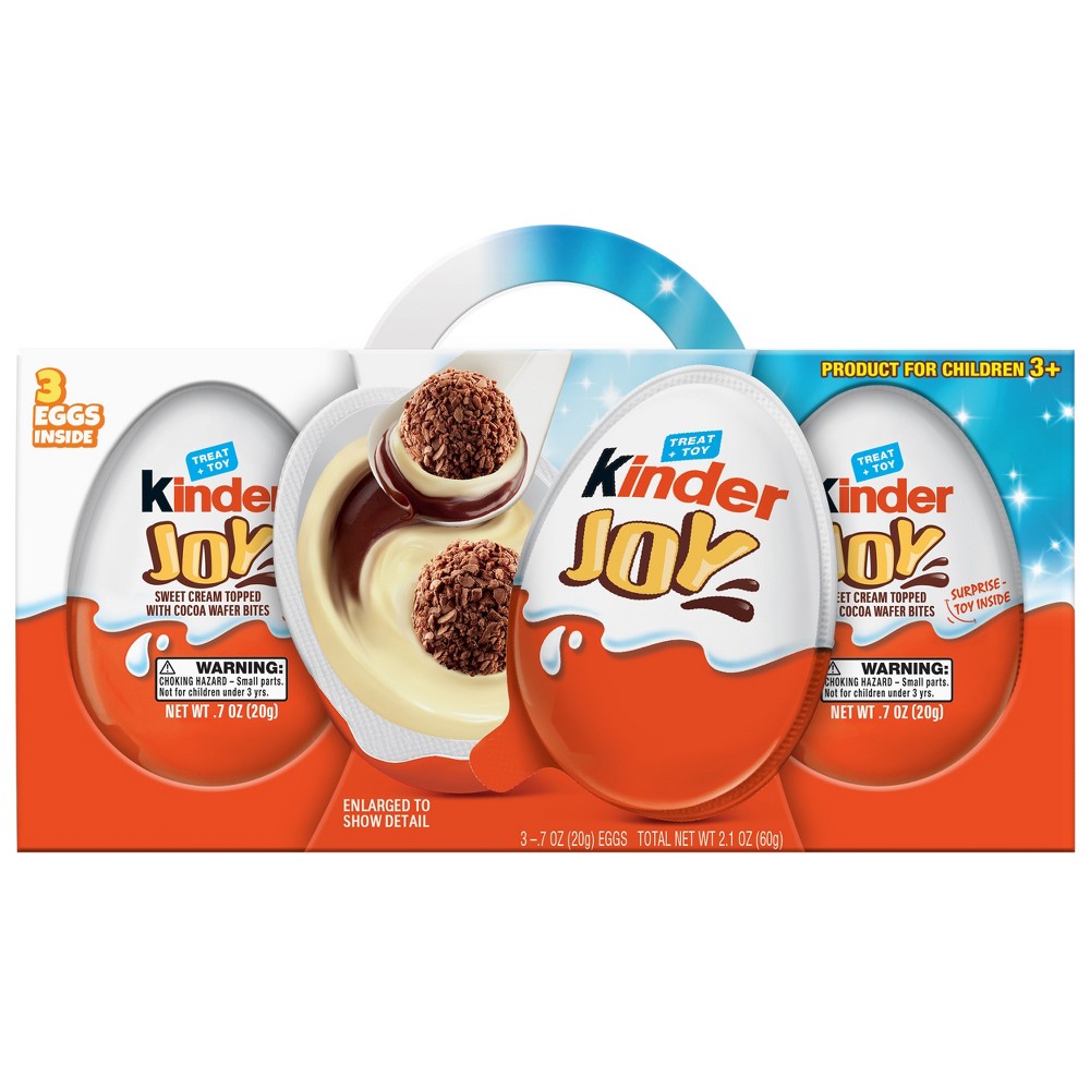 UPC 009800570034 product image for Kinder Joy Sweet Cream Topped with Cocoa Wafer Bites Chocolate Treat + Toy - 2.1 | upcitemdb.com