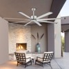VEVOR 84 In Ceiling Fan without Light, 6-Speed Remote Control, Aluminum 8-Blade, Reversible DC Motor, Modern Low Profile Flush Mount Fan for Bedroom - 2 of 4