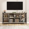 COZONY 8-Cube Storage Organizer Bookshelf – 62'' Long 3-Tier Metal Console Bookcase, Industrial Low Storage Shelf for Entryway & Living Room - 2 of 4