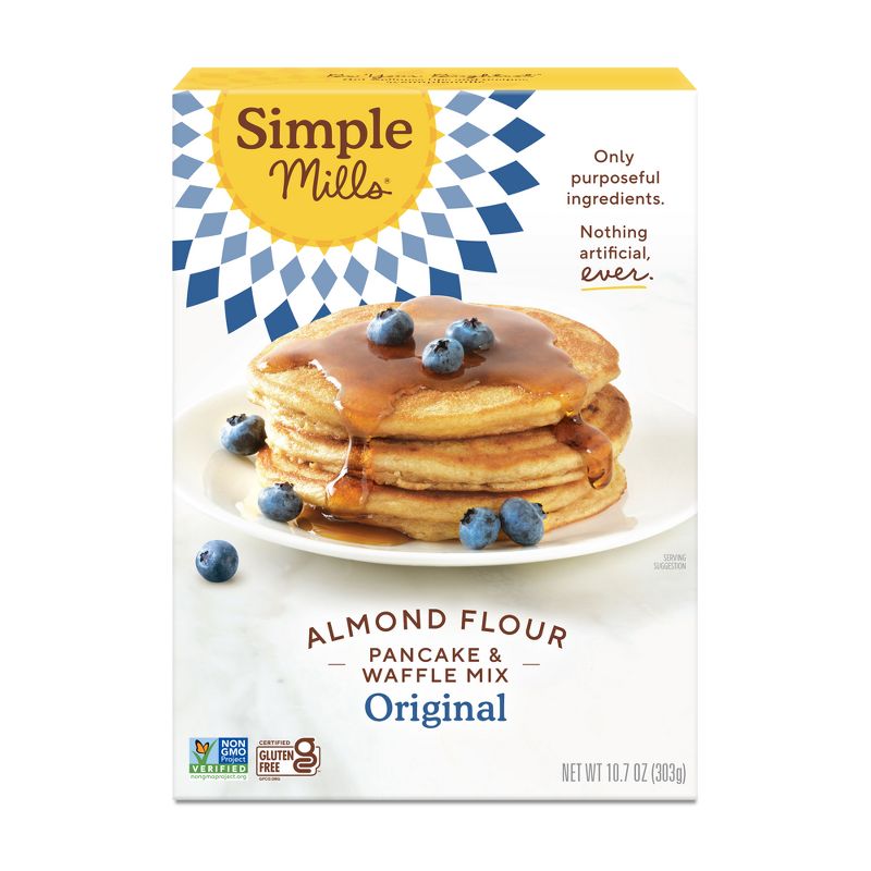 Simple Mills Gluten Free Pancake &#38; Waffle Almond Flour Mix - 10.7oz, 1 of 9