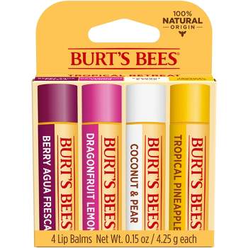 Burt's Bees Lip Balm - Tropical Fruit - 4ct