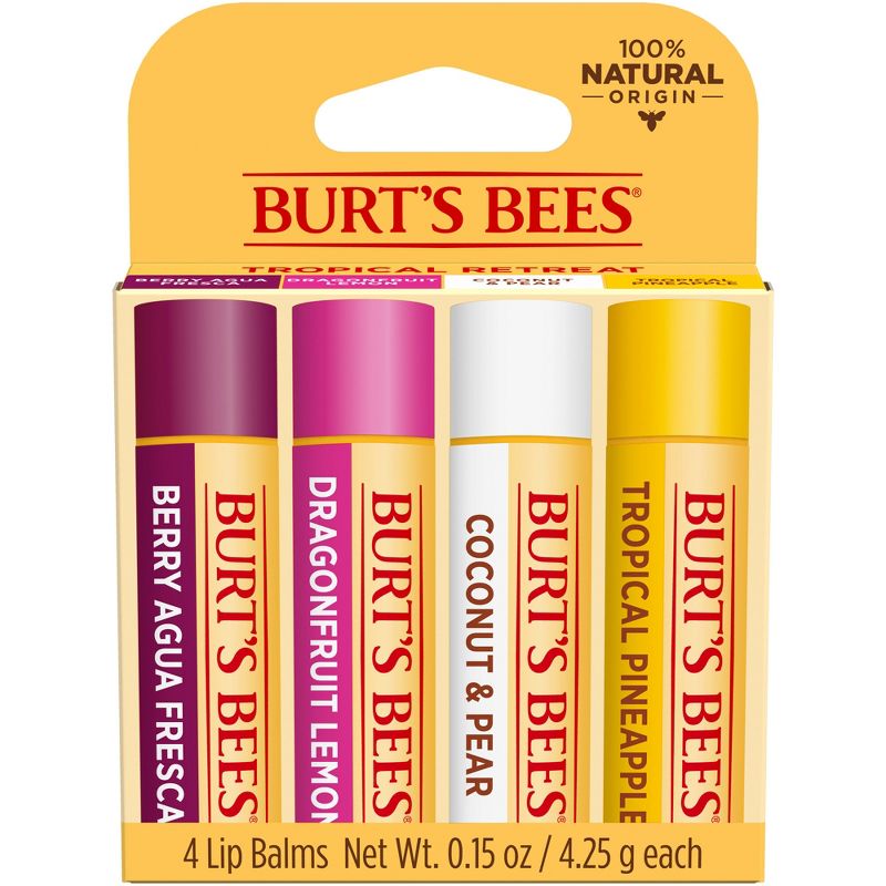 Burt&#39;s Bees Lip Balm - Tropical Fruit - 4ct, 1 of 18