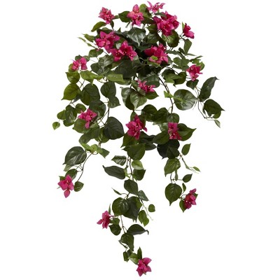 Nearly Natural 37” Bougainvillea Hanging Artificial Plant (Set of 2)