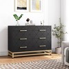 Dresser for Bedroom with 3/4/6/8 Drawer, TV Stand Wood Dressers Chest of Drawers with Wide Drawers and Metal Handles - 4 of 4