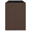 vidaXL Bar Table with Glass Top Brown 72.8 in.x31.5 in.x43.3 in. Poly Rattan - 4 of 4
