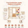 VEVOR Indoor Jungle Gym, 7-in-1 Toddler Indoor Playground, 47.2 x 58 x 56 inch, with Wood and Rope Ladder, Net Ladder, Swing, Wood Color - 4 of 4
