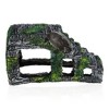 Unique Bargains Resin Tortoise Rock Turtle Basking Platform 8.7"x3.5"x4.5" Gray Green 1 Pcs - 2 of 4