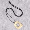 Chunky Necklaces for Women Leather Cord Necklace with Pendant Boho Long Sweater Necklace Vintage Jewelry - 3 of 4