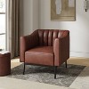 Carsten Industry 30" Wide Faux Leather Chair with Metal Leg| HULALA HOME - 2 of 4