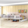 PAGED Full over Full Bunk Bed with Drawers, Wooden Bed Frame with Ladder and Guardrail, Modern Loft Bed for Kids, Teens, Adults - 2 of 4
