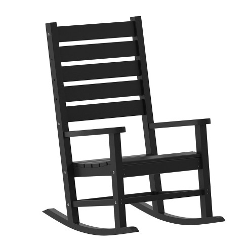 Flash Furniture Manchester Contemporary Rocking Chair, All-Weather HDPE Indoor/Outdoor Rocker - image 1 of 4