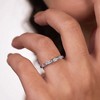 GILDED 1, 1/2, 1/4, 1/10 Carat Total Weight Lab Grown Diamond Eternity Stackable Rings in 925 Sterling Silver, Size 7 - 4 of 4