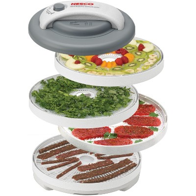 Nesco Snackmaster 4-Tray Gray and White Food Dehydrator