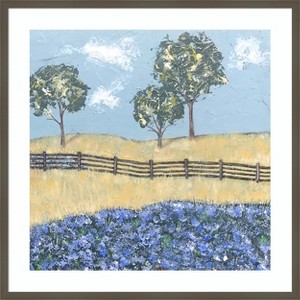 Amanti Art Prairie Fence Line II by Jade Reynolds Wood Framed Wall Art Print - 1 of 4