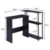 PAGED Modern Office Desk,Writing Desk  with Bookshelf,Modern SL-Shaped Desks for Home,Office - 3 of 4
