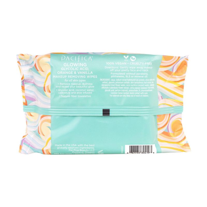 Pacifica Glowing Makeup Removing Wipes - Orange - 30ct, 5 of 7
