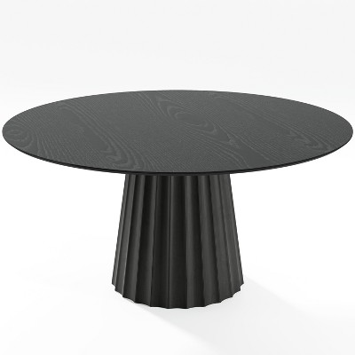 Dovelina Round Dining Table Mid-Century Dining Room Table with Designer Table Base