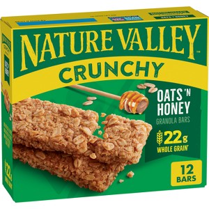 Nature Valley Crunchy Oats 'N Honey Granola Snack Bars - 8.94oz/12ct - 1 of 4