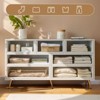 ALEXOUN 7 Drawer Dresser for Bedroom,High Gloss Dresser with Gold Metal Handles & Adjustable Legs,Wide Drawers for Bedroom,Living Room,Hallway,White - 2 of 4