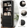 Jojoka 70" H Bookcase with 3 Storage Drawers,Tall Bookshelf w/ 3-Tier Open Shelf, Morden Storage Bookcase for Office - 4 of 4