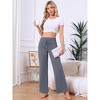 INSPIRE CHIC Womens Pajama Pants Wide Leg Casual Lounge Yoga Drawstring Bottoms - 4 of 4